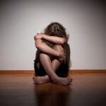 Depressed young lonely woman